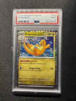 Dragonite 012/015 2025 Pokemon McDonalds M24 Holo PSA 9 - Image 1