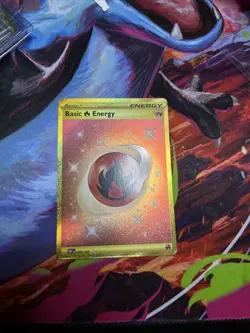 Pokemon Scarlet & Violet Obsidian Flames Fire Energy (Gold) 230/197 Lp - Image 1