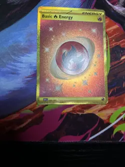 Pokemon Scarlet & Violet Obsidian Flames Fire Energy (Gold) 230/197 Lp - Image 2
