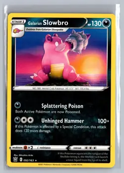 Galarian Slowbro 092/163 Rare Battle Styles Pokemon Near Mint - Image 1