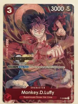 One Piece TCG | Monkey.D.Luffy P-006 | CS 2023 | Championship - Image 1