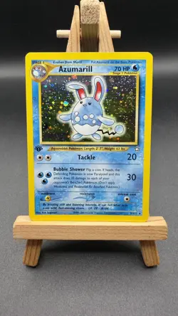 Pokemon TCG Azumarill 2/111 Neo Genesis Rare Holo 1st Edition WOTC LP/NM - Image 1