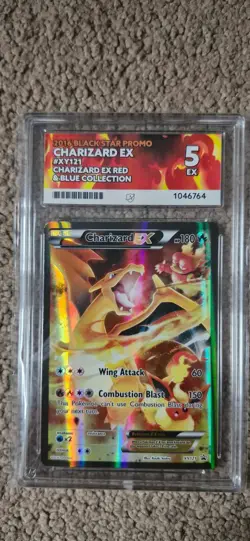 Pokemon TCG Charizard EX XY121 Black Star Promo Holo Ace Grading 5 Ex - Image 1