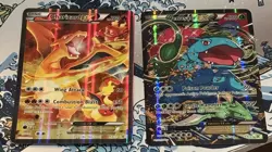 Pokemon TCG Venusaur EX XY123 And Charizard EX XY121 Jumbo Promo Cards - Image 3