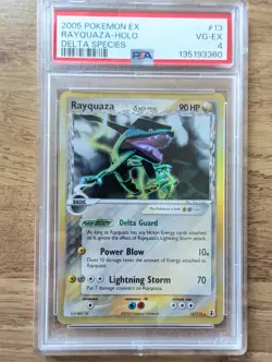 Pokemon Rayquaza Holo Rare 13/113 PSA 4 VG-EX Delta Species - Image 1