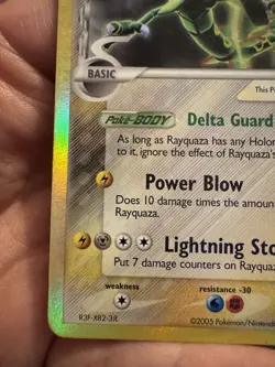 Rayquaza Ex Delta Species Reverse Holo Stamped 13/113 MP/HP Pokemon Card - Image 3