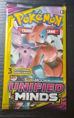 Pokemon TCG Sun & Moon Unified Minds Booster Pack Artset /4 Packs/3 Cards/Pack - Image 5