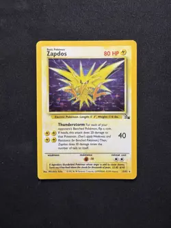 Zapdos 15/62 Fossil Holo Rare Vintage WOTC Pokemon TCG Cards 1999 - Image 1