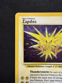 Zapdos 15/62 Fossil Holo Rare Vintage WOTC Pokemon TCG Cards 1999 - Image 2