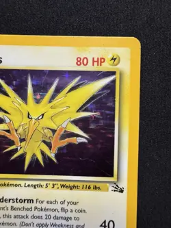 Zapdos 15/62 Fossil Holo Rare Vintage WOTC Pokemon TCG Cards 1999 - Image 3