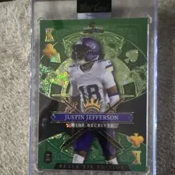 Wild Card 2023 5 Card Draw Stacked Deck Black Tie Justin Jefferson King 3/4 - Image 1