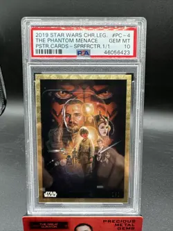 2019 Star Wars Chrome Legacy The Phantom Menace superfractor 1/1 Poster PSA 10 - Image 1