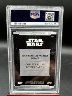 2019 Star Wars Chrome Legacy The Phantom Menace superfractor 1/1 Poster PSA 10 - Image 2