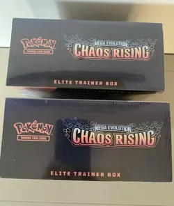 Pokemon TCG Mega Evolution CHAOS RISING Elite Trainer Box ETB Lot of 2 Sealed - Image 5