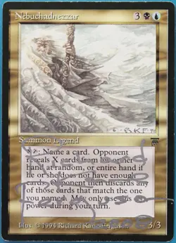 Nebuchadnezzar Legends PLD Blue Black Rare SIGNED MTG CARD (ID# 521478) ABUGames - Image 1