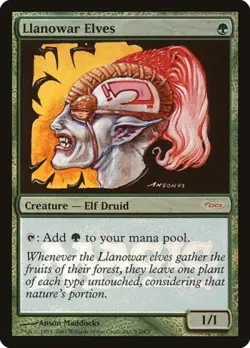 MTG English Llanowar Elves Light Play Foil Promos: WPN and Gateway - Image 1