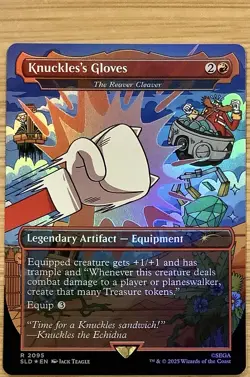Knuckles's Gloves - The Reaver Cleaver (Rainbow Foil) Secret Lair Drop Foil - Image 1