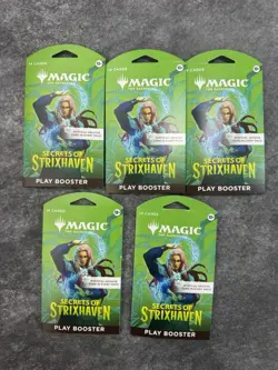 Magic The Gathering Secrets Of Strixhaven Play Boosters Lot Of 5 NEW SEALED - Image 1