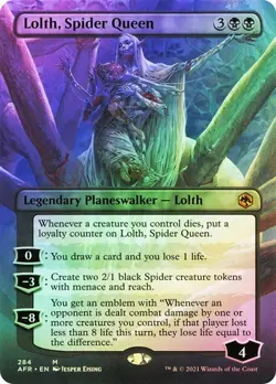 1 x FOIL Lolth, Spider Queen (284/524) Adventures in the Forgotten Realms - Image 1