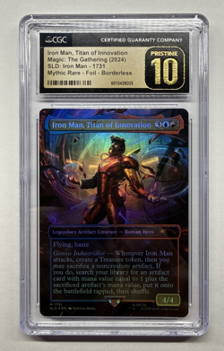 MTG SLD IRON MAN, TITAN OF INNOVATION #1731 (FOIL) - CGC Pristine 10 - Image 1