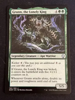 1x Grunn, the Lonely King (165) Dominaria LP MTG Magic the Gathering x1 MKE - Image 1