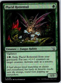 Magic the Gathering Foil Placid Rottentail March of the Machine MTG - Image 1