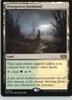 Overgrown Farmland 381 Commander: Tarkir: Dragonstorm Magic: The Gathering NM - Image 1