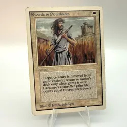 Magic The Gathering Unlimited Edition Swords to Plowshares Regular HP - Image 1