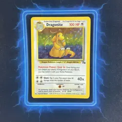 Pokemon TCG Dragonite Fossil Holo Rare Card 4/62 Good Condition Vintage - Image 1