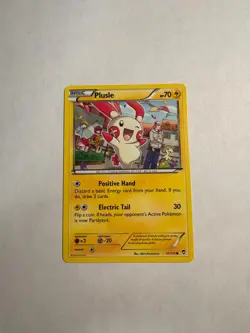 Plusle 31/111 Pokemon card XY Furious Fists common Pokemon LP - Image 1
