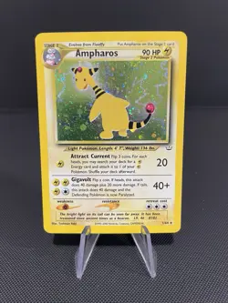 Pokemon Card Ampharos Neo Revelation 1/64 WotC Vintage 2000 Holo Rare SWIRL - Image 1