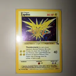 Pokemon TCG - Zapdos 15/62 Holo Rare - WOTC Fossil Unlimited - LP - Image 1