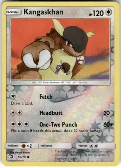 Kangaskhan 55/70 Common Dragon Majesty Pokemon Reverse Holo Near Mint - Image 1