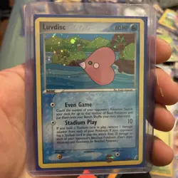 Pokemon Card - Luvdisc Crystal Guardians 7/100 Holo Rare - Image 2