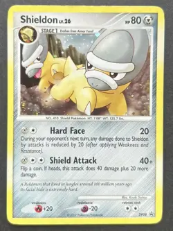Pokemon TCG Shieldon Diamond & Pearl Black Star Promo DP08 Holo MP - Image 1