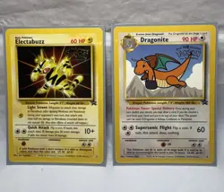 Dragonite #5 & Electabuzz #2 Movie Black Star Promo WB Stamped Rare LP Pokemon - Image 1