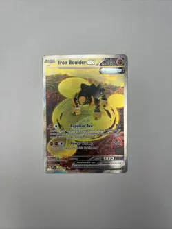 Pokemon TCG Iron Boulder ex 207/162 Temporal Forces Special Illustration Rare - Image 1
