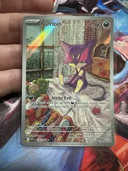 Pokemon TCG Purrloin Card 136/086 Illustration Rare, Sv: White Flare - Image 1