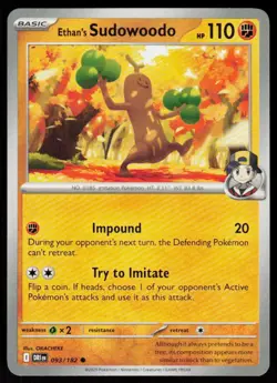 Ethan's Sudowoodo 093/182 Common Destined Rivals Pokemon Near Mint - Image 1