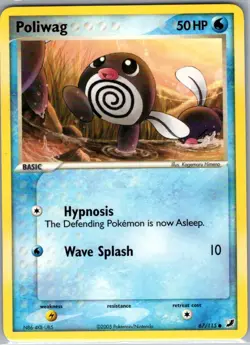 Poliwag 67/115 Non Holo Unseen Forces - Pokemon Card - NM - Image 1