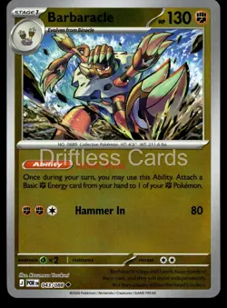 Barbaracle 043/088 Uncommon Perfect Order Pokemon Reverse Holo NM/M - Image 1