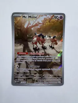 Pokemon TCG Mr. Mime Scarlet & Violet-151 179/165 Holo Illustration Rare - Image 1