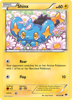 Shinx 44/122 Common BREAKpoint Pokemon Reverse Holo LP - Image 3