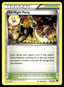 All-Night Party 96/122 Uncommon BREAKpoint Pokemon LP/NM - Image 1