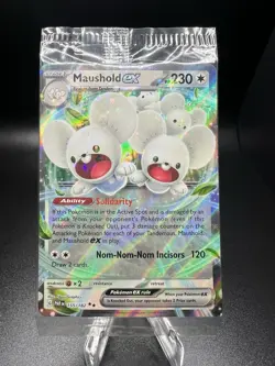 Maushold ex 155/182 Pokemon Paradox Rift Ultra Rare Card NM SEALED - Image 1