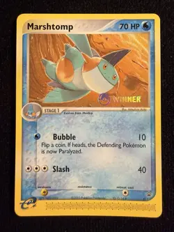 Pokemon Marshtomp WINNER 011 Nintendo Black Star Promos Promo - Image 1