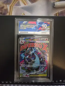Mega Charizard x Ex 223/193 Mega Attack Rare Pokemon Ace Grading 10 Perfect Subs - Image 1