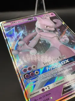 Mewtwo GX 31/68 Hidden Fates Pokemon Holo NM - Image 3