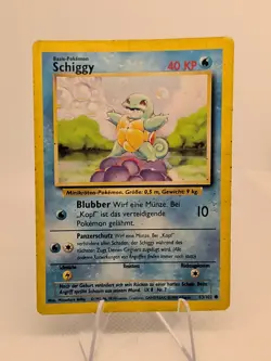 Squirtle Schiggy 63/102 Base Set German Pokemon Card Vintage 1999 - Image 1