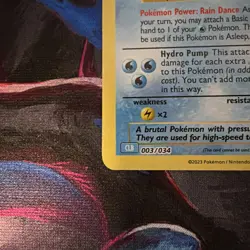 Blastoise 003/034 Holo Classic Collection Trading Card Game Classic Pokemon LP - Image 5